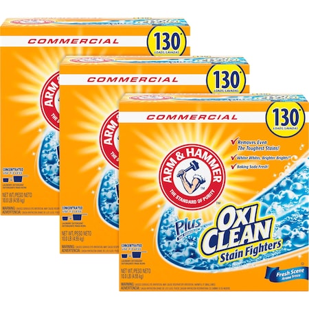 Oxiclean Laundry Detergent, 160 oz (10 lb) Powder, Orange, 3 PK CDC3320000108CT
